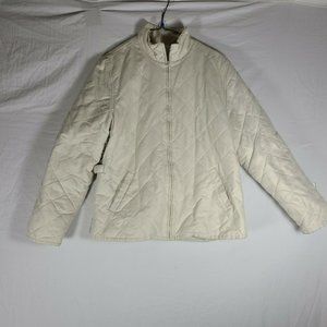 Orvis Jacket Womens LARGE Quilted Barn Chore Zip Up.
